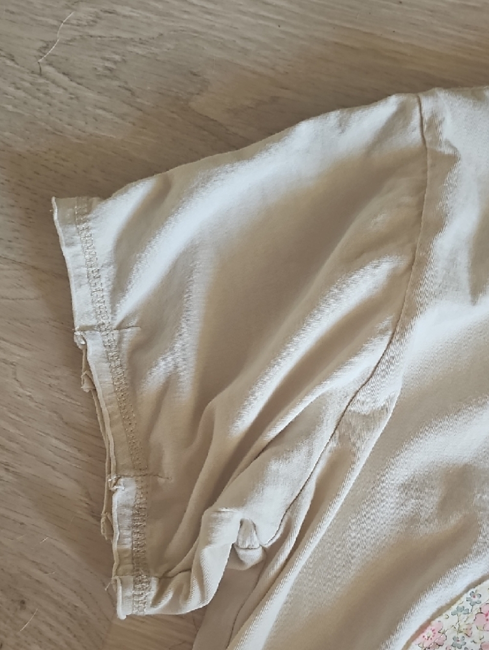 easel Cream Ribbed-Neck Tee - Picture 9 of 12